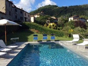 Group of Farmhouses in Italy, Tuscany, Bagni di Lucca